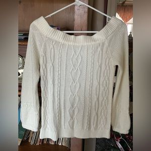 Off white bare shoulder sweater, never worn